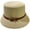 Beige, variant on CoCopeaunts Women Summer Bucket Hat Brown Belt Buckle Decoration Flat Top Straw Bucket Cap Sun Protection Beach Fisherman Hat