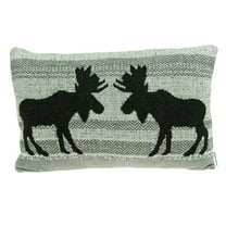 Parkland Collection Buck Lodge Gray Throw Pillow