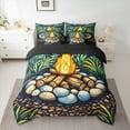 thumbnail image 2 of Feelyou Happy Camping Bedding Comforter Set 7-Piece for Kids, Rustic Farmhouse Adventure King Bedding Sets, Jungle Camper Reversible Bed Sheets, Super Cozy Room Decor, 2 of 7