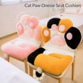 thumbnail image 4 of Adorable Cat Paw Office Chair Cushion with Memory Foam,  Non-Slip Plush Chair Pillow for Gaming with Backrest for Adults and Pets for Room Decor (Black,45 * 80cm/17.7 * 31.5in), 4 of 10