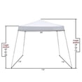 thumbnail image 7 of 8 X 8 FT Pop-Up Slant Leg Canopy Tent, Reinforced Steel Frame Commercial Instant Shelter with 3 Adjustable Heights, Easy-Carrying Lightweight Canopy with Carry Bag,White, 7 of 7