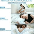 thumbnail image 3 of 2 Pack Queen Size Pillows - Shredded Memory Foam Adjustable Pillow - Removable/Washable Cover ,Bed Pillows for Back, Stomach, Side Sleepers, 3 of 4