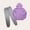 Purple, variant on NAISIBABY Outfit Sets for Girls Size 6, Comfy Pullover Elastic Waist Long Sleeved Hooded Sweatshirt With Sweatpants Purple