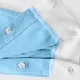 thumbnail image 5 of asjyhkr Kids Clothes Boys Girls Rompers Button-Up Lounging Playwear Fall Winter Soft Casual Comfy Bodysuit(9-12 Months,Blue), 5 of 8