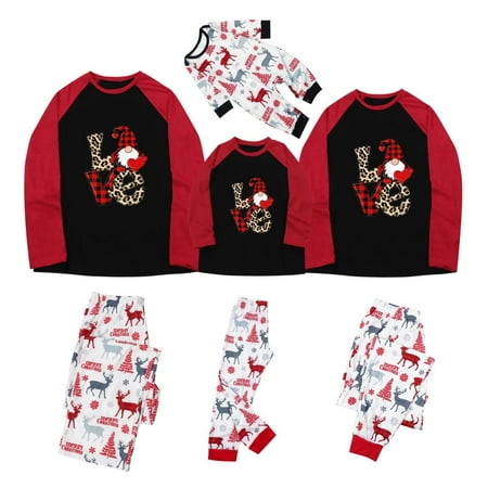 

Shldybc Family Christmas Pjs Matching Sets Baby Dog/Cats Christmas Matching Jammies for Adults and Kids Holiday Xmas Sleepwear Set 4-5T Pajamas - Fall/Winter Clearance