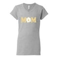 thumbnail image 2 of Wild Bobby, Mom Daisy Mother's Day Women’s Standard V-Neck Tee, Heather Grey, Small, 2 of 6
