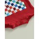 thumbnail image 5 of Mono de bebé para bebés pantalones de mono de manga corta de tablero de ajedrez casual / estampado geométrico, 5 of 5