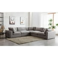 thumbnail image 6 of Roundhill Furniture Rivas Contemporary 5-Piece Sectional Sofa - Graphite, 6 of 6