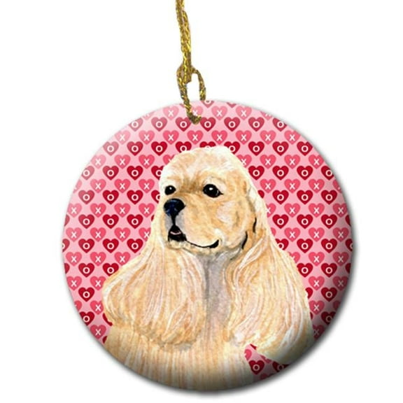 2.81 x 2.81 in. Cocker Spaniel Ceramic Ornament