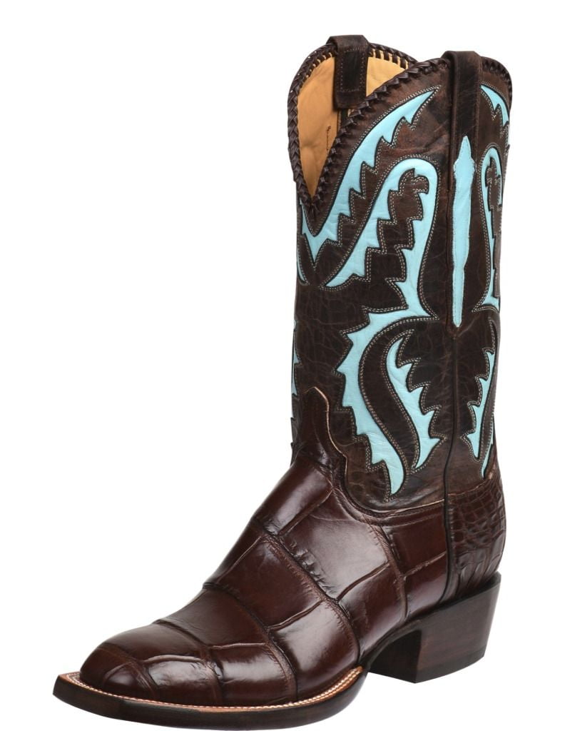 Lucchese - Lucchese Western Boot Men Derek Gator Square 11 EE Chocolate GY1041.S3 - Walmart.com