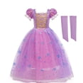 thumbnail image 4 of Disney Vestido de princesa para niña, disfraz de Rapunzel, Vestido de baile de lujo para fiesta de cumpleaños, ropa de fantasía para Halloween y Carnaval, 4 of 5