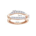 thumbnail image 3 of Round White Cubic Zirconia Curve Enhancer Guard Ring in 14K Rose Gold Ring Size - 11.5, 3 of 3