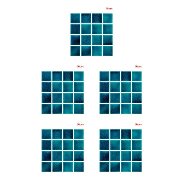 Wweixi 30Pcs Self-adhesive 3D Wall Tile Stickers Kitchen Bathroom Mosaic Home Decor MSC063 5Set