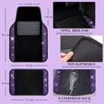 thumbnail image 6 of CAR GRAND Bling Rhinestones Diamond Car Floor Mat, Crystal Sparkly Shining Glitter Carpet, Waterproof Anti-Slip PVC Heel Pad Universal Fit Interior SUV,Sedan,Van,4pcs Girl Women Men (Violet Purple), 6 of 10