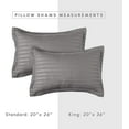 thumbnail image 5 of Elegant Comfort Wrinkle Resistant - Silky Soft Dobby Stripe Bed-in-a-Bag 8-Piece Comforter Set, Full/Queen, Gray, 5 of 5