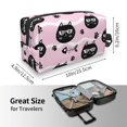 thumbnail image 4 of XMXT Large Capacity Makeup Bag, Black Cat Fishbone Print Storage Bags Travel Toiletry Cosmetic Bag for Women Men, 4 of 9