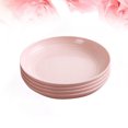 thumbnail image 4 of 4 Pcs Plateaux Ronds en Paille de Blé Assiette de Dîner Résistante pour Maison Restaurant (Rose), 4 of 8