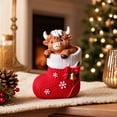 thumbnail image 4 of Highland Cow Christmas Figurine Festive Tabletop Decor, 4 of 5