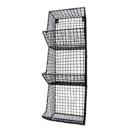Baskets That Hang On The Wall Treasure Gurus Wire Wall 3 Storage Bin Fruit/Vegetable Basket Primitive Rustic Farmhouse Decor ()