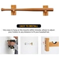 thumbnail image 4 of 2PCS Baseball Bat Wall Mount Display Rack, Horizontal Display Bat Hanger Holder, Wood Bracket Stand for Hockey Stick - Burlywood, 4 of 7