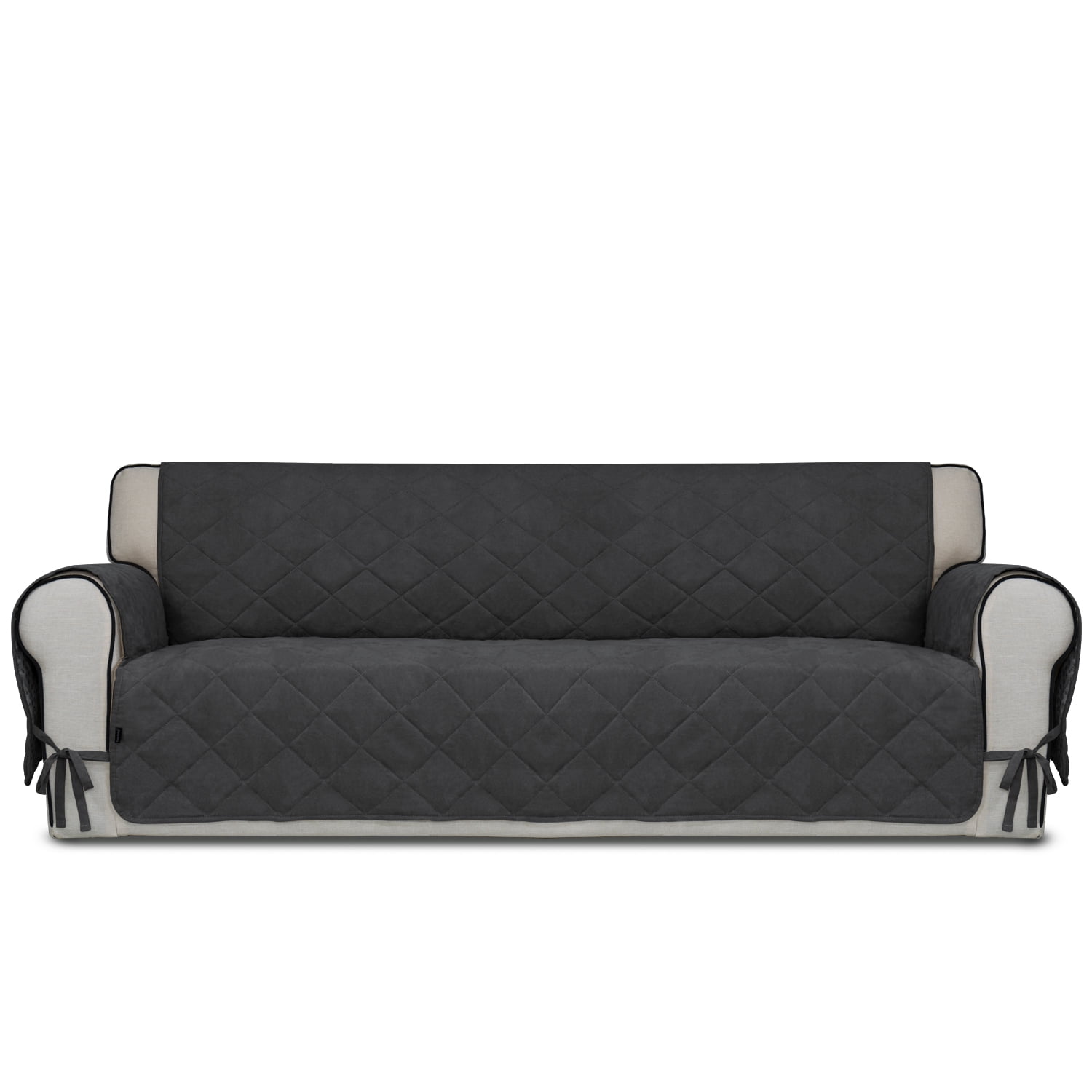 EasyGoing Micro Suede Sofa Slipcover Quilted Couch Cover, Sofa Size