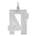 thumbnail image 6 of Auriga 925 Sterling Silver/Rhodium-plated Satin Number 14 Charm for Women (L-25mm, W-21mm), 6 of 6