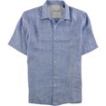 thumbnail image 1 of Tasso Elba Camisa con botones Paisley para hombre, azul, mediano Tasso Elba  Botones al frente, 1 of 1