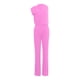 thumbnail image 1 of Mono de mujer de color liso con pantalón recto - Poliéster y spandex, tirantes finos, pierna ancha, diseño holgado informal., 1 of 3