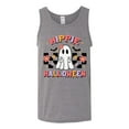 thumbnail image 2 of Wild Bobby Hippie Halloween Ghost Bats Stars Halloween Pink Orange Purple Halloween Halloween Men Tank Top, Heather Grey, Medium, 2 of 6