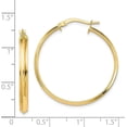 thumbnail image 4 of 14k Yellow Gold Polished 3.2mm XL Hoop Earrings, 4 of 6