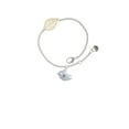 thumbnail image 2 of Delight Jewelry Silvertone Little Bird Initial - S - - Goldtone Leaf Delicate Bracelet, 6.25+1.75", 2 of 4
