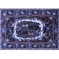 thumbnail image 1 of Ahgly Company Machine Washable Indoor Rectangle Persian Blue Traditional Area Rugs, 3' x 5', 1 of 4