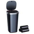 thumbnail image 1 of Cubo de basura para coche xuenair Mini con tapa, portavasos, 800 ml, color negro, 1 of 8