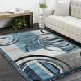 thumbnail image 5 of Newport Collection - Blue, Gray Abstract Modern Area Rug, 5 of 5