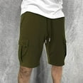 thumbnail image 4 of WEAIXIMIUNG Mens Overalls Shorts Mens Cargo Shorts Trend Athleisure Loose Micro Elastic Quarter Pants, 4 of 6