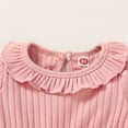 thumbnail image 3 of Infant Baby Girl Fall Winter Sweater Romper + Headband Long Sleeve Warm Jumpsuit Ruffled Bodysuit 1-18M, 3 of 5