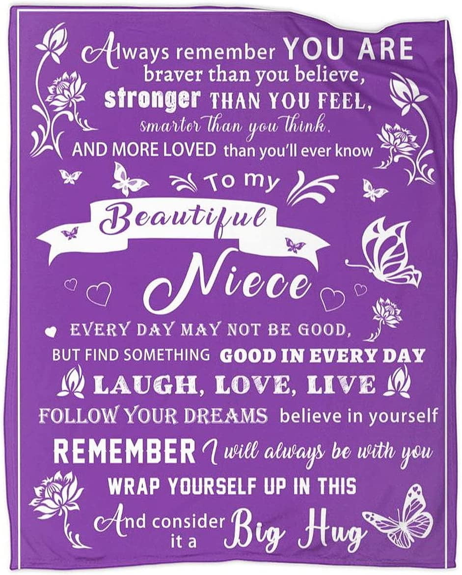 Niece Blanket Gifts, to My Niece Throw Blanket, Birthday Gifts for