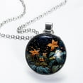thumbnail image 2 of Starry Plants Elegant Glass Circular Pendant Necklace - Women's Jewelry, 2 of 5