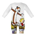 thumbnail image 6 of Calvin And Hobbes Baby Onesie Romper Footless Infant Long Sleeve Jumpsuit for Boys Girls, 6 of 8
