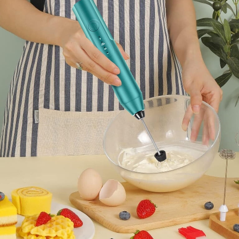 COWIN Handheld Milk Frother Wand, Rechargeable, Blue photo 7