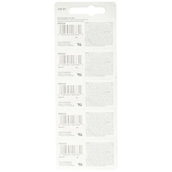 Sony CR2032 Lithium 3V Batteries (2 x Pack of 5)