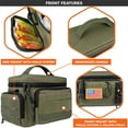 thumbnail image 5 of OPUX Tactical Lunch Box for Men, Olive Mens Insulated Lunch Bag for Adult, Leakproof Soft Lunch Cooler with MOLLE Mesh Side Pockets, Multicam Heavy Duty Lunchbox Pail for Work Women, Medium 10 Cans, 5 of 7