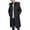 Black, variant on Men's Winter Long Knee Length Loose Hooded Jacket Padded Warm Coat Outdoor Warm Hooded Coat With Big Collar