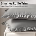 thumbnail image 3 of Lorviah 2 Pack Ruffle Pillow Cases, Ultra Soft & Breathable 20"x30" Queen Size Ruffled Pillow Covers, Pillow Shams with Envelope Closure, Smoke Grey, 3 of 5