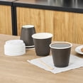 thumbnail image 4 of Restpresso 8 oz Black Paper Coffee Cup - Double Wall - 3 1/2" x 3 1/2" x 3 1/4" - 25 count box, 4 of 10