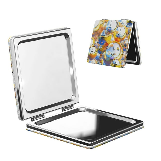 Zufioo Garfield for Portable Pocket Makeup Mirror, Foldable Handheld Magnifying Beauty Mirror Suitable for Wallet Handbag for Women-Square