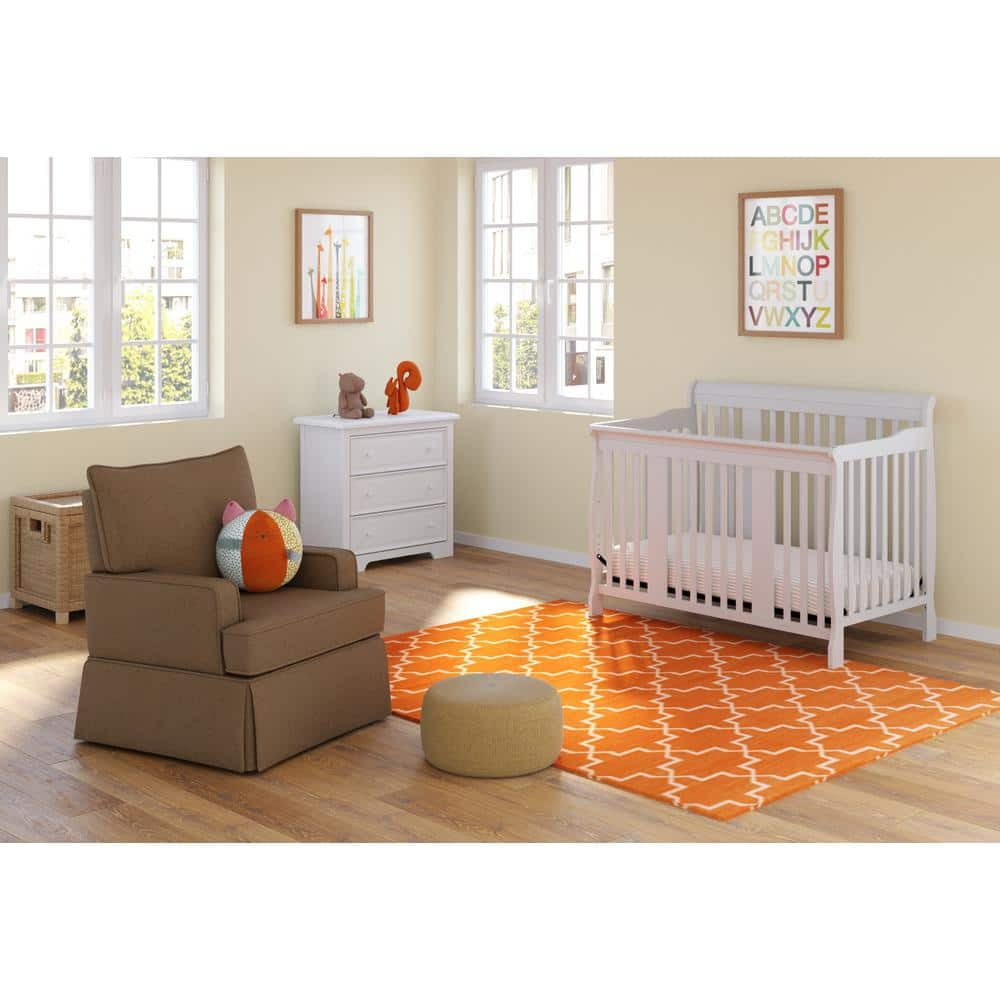 Storkcraft Tuscany 4-in-1 Convertible Baby Crib White