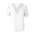 thumbnail image 4 of Cathalem Womens Basic T-Shirts Print Short Sleeve Tops,White L, 4 of 5