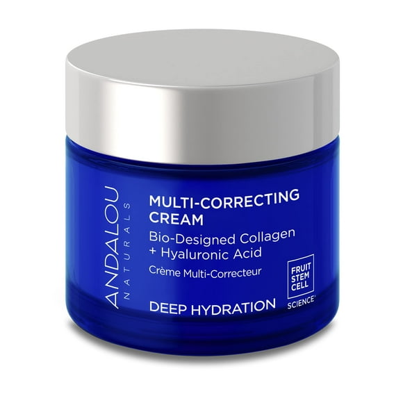 Crema hidratante Andalou Naturals Deep Hydration 50 ml con ácido hialurónico y colágeno vegano