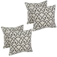 thumbnail image 2 of Blazing Needles 18-inch Corded Throw Pillows with Inserts (Set of 4) Black/White Lattice, 2 of 2